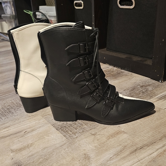 Killstar Shoes - Strange Cvlt Split Color Boots